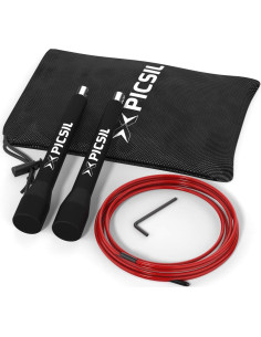 Cuerda de Salto PICSIL Ajustable 300 cm Doble Rodamiento Fitness 2
