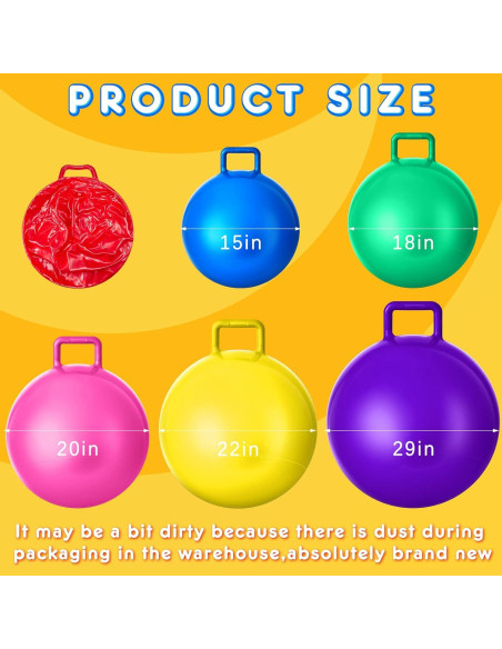 Pelotas Saltarinas Lewtemi 6 Pcs 38 cm con Mango y Bomba Pelotas Saltarinas Lewtemi 6 Pcs 38 cm con Mango y Bomba