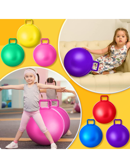 Pelotas Saltarinas Lewtemi 6 Pcs 38 cm con Mango y Bomba Pelotas Saltarinas Lewtemi 6 Pcs 38 cm con Mango y Bomba