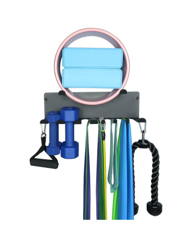 Soporte de Almacenamiento para Gimnasio Alvade 2 Estantes Negro