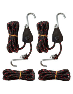 Sujeciones de Kayak FishYuan con Cinta y Gancho Ajustable 3m (Paquete de 2)