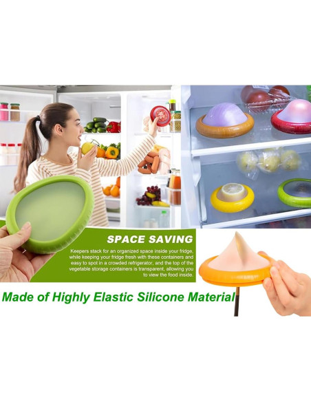 Set de 4 Contenedores de Silicona para Frutas y Verduras LCYHOMIEE Set de 4 Contenedores de Silicona para Frutas y Verduras LCYHOMIEE