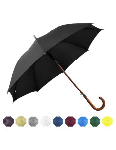 Paraguas Automático SoulRain Negro 88.9cm Resistente al Viento