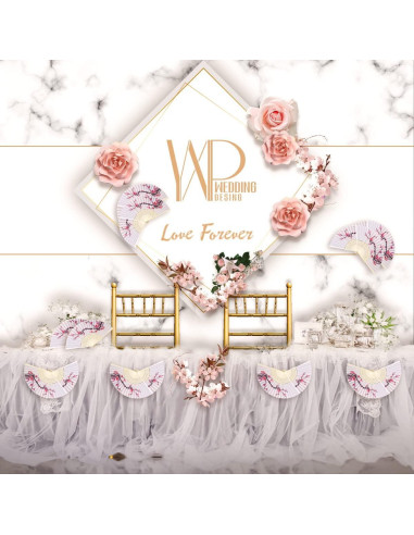 12 Abanicos Plegables de Papel Flor de Cerezo LEFTSTARER