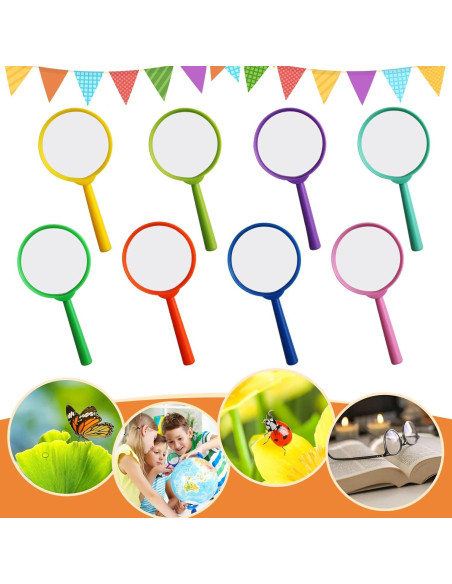 24 Lentes de Aumento Coloridos IRCHLYN 5X para Niños 24 Lentes de Aumento Coloridos IRCHLYN 5X para Niños