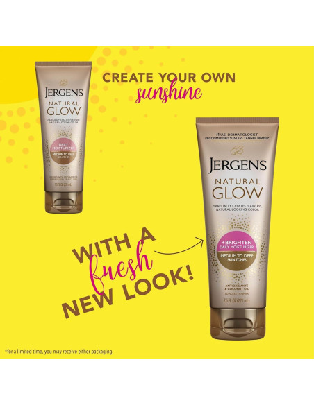 Loción Autobronceadora Jergens Natural Glow 212 g - Hidratante Diario Medio a Oscuro Loción Autobronceadora Jergens Natural Glow 212 g - Hidratante Diario Medio a Oscuro