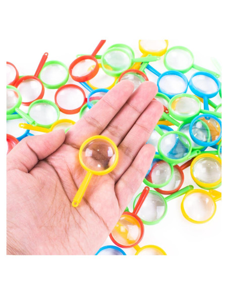Mini Lentes de Aumento de Plástico Super Z Outlet - 72 Piezas Mini Lentes de Aumento de Plástico Super Z Outlet - 72 Piezas