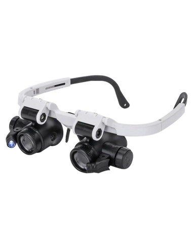 Lentes de Aumento 8X 15X 23X Clobeau con LED y Diadema