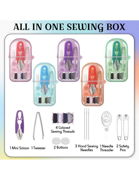 Kit de Costura de Viaje Mini Solsew 10 Piezas Portátil Kit de Costura de Viaje Mini Solsew 10 Piezas Portátil