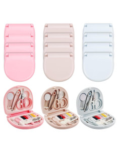 Kit de Costura de Viaje Zeckzoin 12 Pcs Portátil DIY