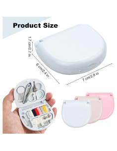 Kit de Costura de Viaje Zeckzoin 12 Pcs Portátil DIY 2
