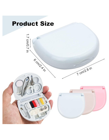 Kit de Costura de Viaje Zeckzoin 12 Pcs Portátil DIY