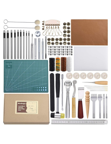 Kit de herramientas de costura de cuero 44 piezas - Acero de cromo vanadio