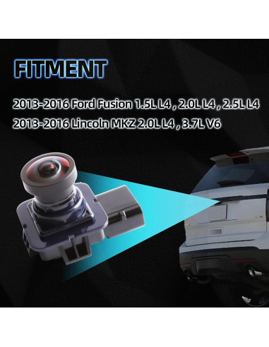 Cámara de Respaldo MITZONE 1080P para Ford Fusion 2013-2016