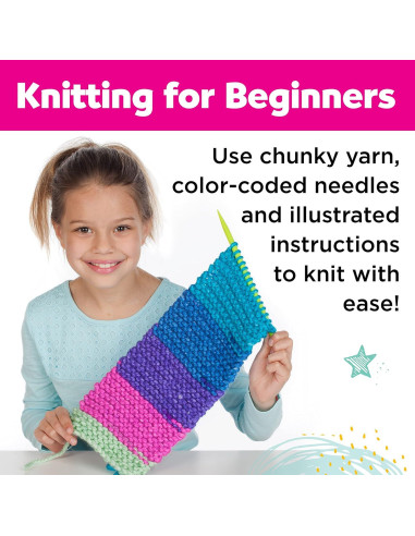 Kit de Tejido para Niños Creatividad para Niños - Bufanda de Bolsillo