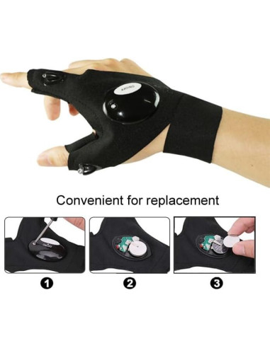 Juego de Ganchillos Ergonómicos WooCrafts con Guantes Iluminados