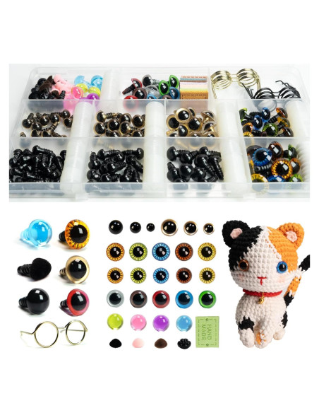 Set de Ojos de Seguridad SEVENSUN 266 Piezas para Amigurumi Set de Ojos de Seguridad SEVENSUN 266 Piezas para Amigurumi