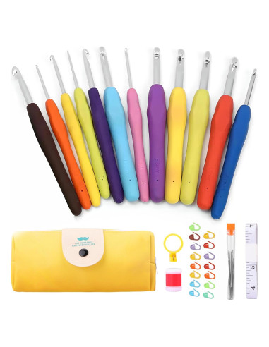 Kit de Ganchillos iKumar 41 Piezas con Mangos Ergonómicos