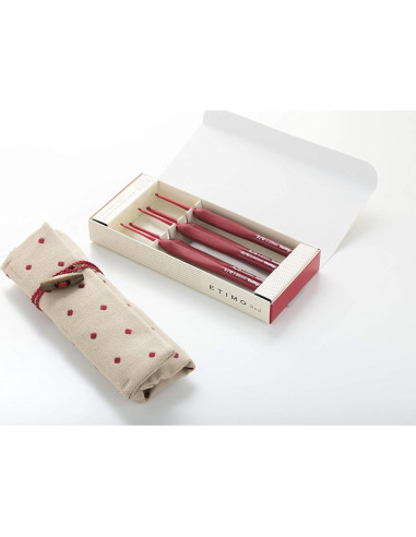 Conjunto de Ganchillo Tulip TED001 Rojo 11 Piezas