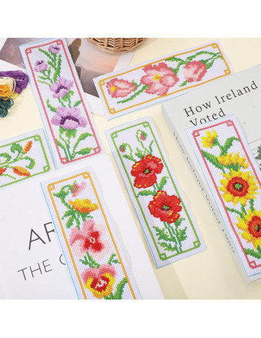 Kit de Marcadores de Punto de Cruz ORIGACH 6 Piezas Floral