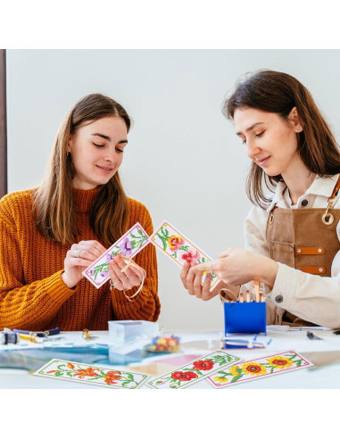 Kit de Marcadores de Punto de Cruz ORIGACH 6 Piezas Floral