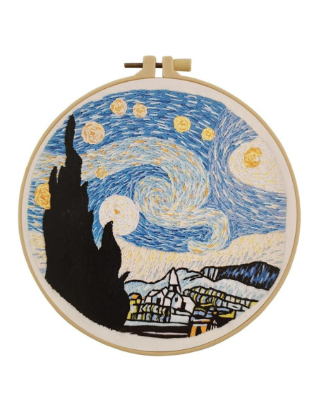 Kit de Bordado Esffaci Noche Estrellada para Principiantes Kit de Bordado Esffaci Noche Estrellada para Principiantes