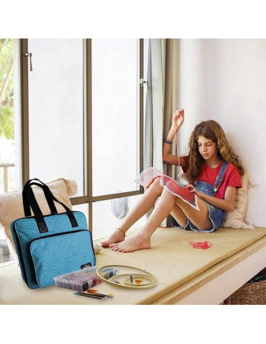 Kit de Bordado Completo ATTERET con 99 Hilos y Bolsa Turquesa