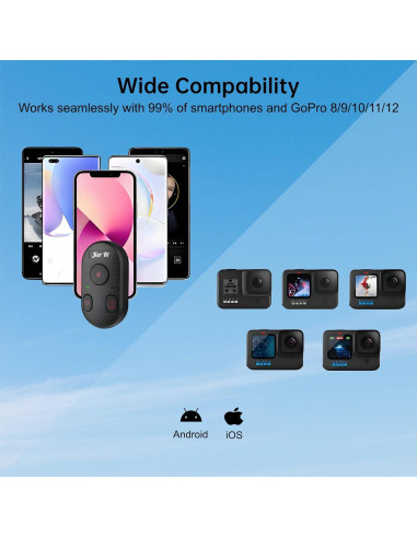 Control Remoto Bluetooth Jier R1 para Cámara y GoPro - 20m