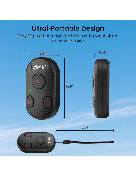 Control Remoto Bluetooth Jier R1 para Cámara y GoPro - 20m Control Remoto Bluetooth Jier R1 para Cámara y GoPro - 20m