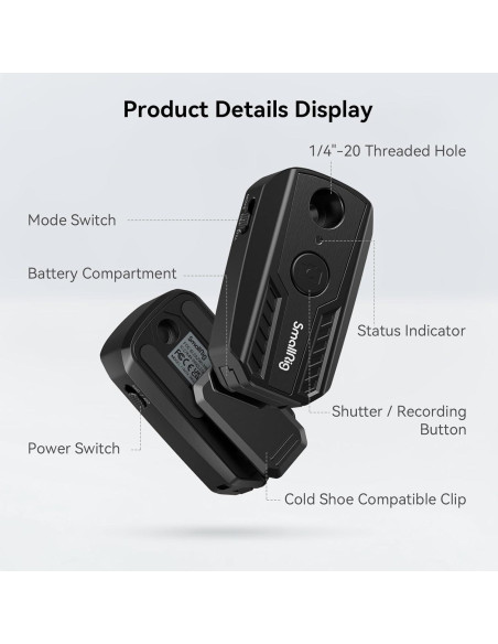 Control Remoto Inalámbrico SmallRig 3902 para Sony y Canon Control Remoto Inalámbrico SmallRig 3902 para Sony y Canon
