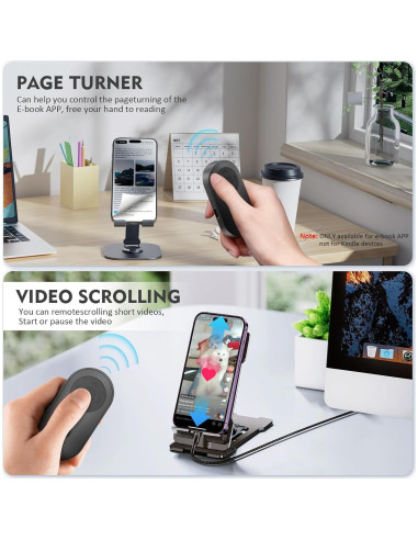 Control Remoto Inalámbrico para Cámara Zoom y Cambio de Cámara - Negro