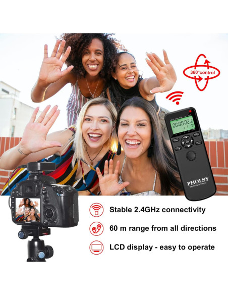 Control Remoto PHOLSY S8 para Cámaras Sony - Intervalómetro Inalámbrico Control Remoto PHOLSY S8 para Cámaras Sony - Intervalómetro Inalámbrico