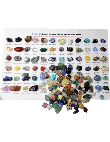Set de 450 Piezas de Rocas y Cristales SeeuFun 1.25kg Set de 450 Piezas de Rocas y Cristales SeeuFun 1.25kg