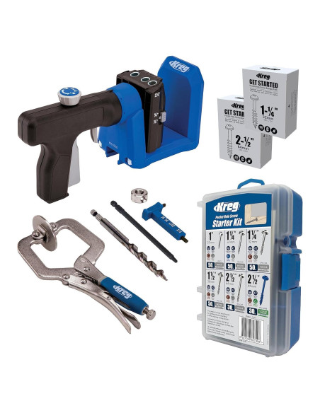 Kreg Pocket-Hole Jig 520PRO con Kit de Tornillos 260 Piezas Kreg Pocket-Hole Jig 520PRO con Kit de Tornillos 260 Piezas