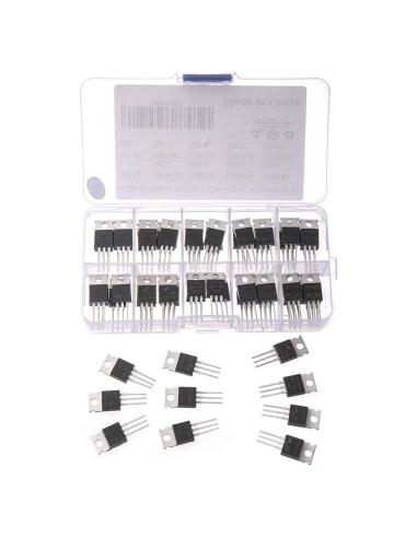 Kit de 50 Transistores Mosfet IRF Bridgold - 10 Tipos