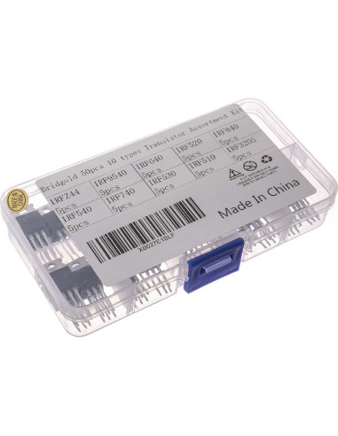 Kit de 50 Transistores Mosfet IRF Bridgold - 10 Tipos
