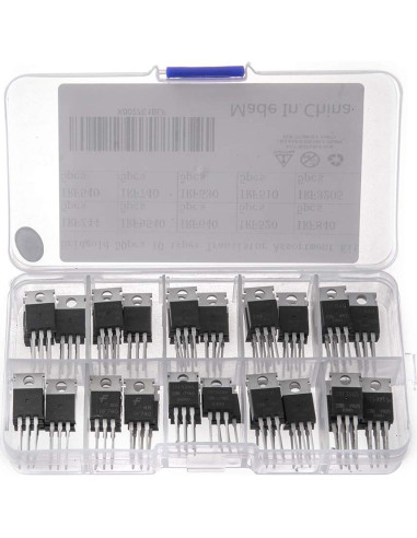 Kit de 50 Transistores Mosfet IRF Bridgold - 10 Tipos