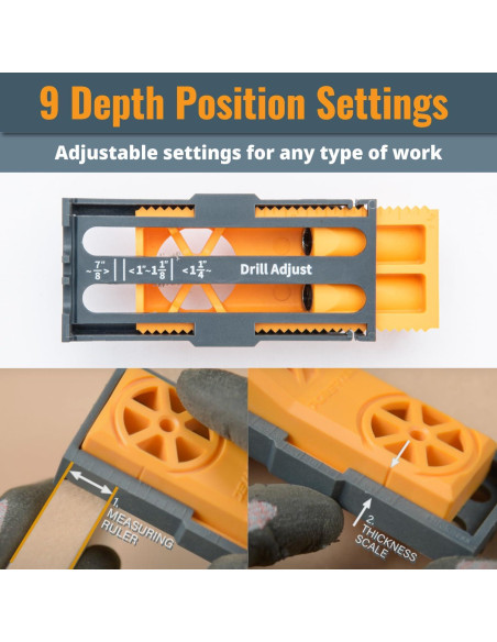 Kit Jig de Agujero de Bolsillo POWERTEC 71643, Broca 9.53 mm Kit Jig de Agujero de Bolsillo POWERTEC 71643, Broca 9.53 mm