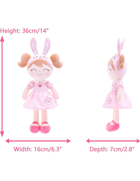 Muñeca de Peluche Conejo Rosa Gloveleya 38 cm con Caja Muñeca de Peluche Conejo Rosa Gloveleya 38 cm con Caja