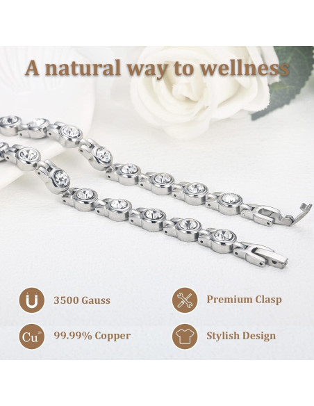 Pulsera Magnética BioMag de Acero de Titanio para Mujeres Pulsera Magnética BioMag de Acero de Titanio para Mujeres