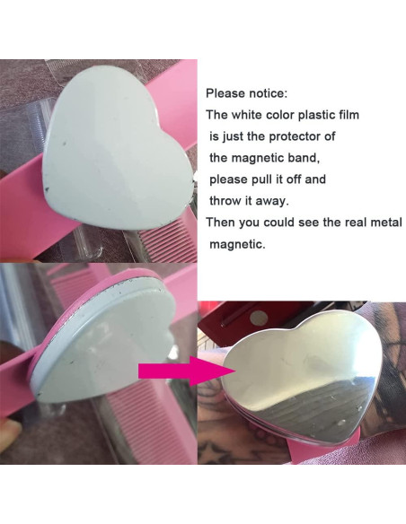 Pulsera de Silicona Magnética QingJii con Peine Separador - Púrpura