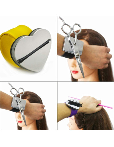 Pulsera de Silicona Magnética QingJii con Peine Separador - Púrpura