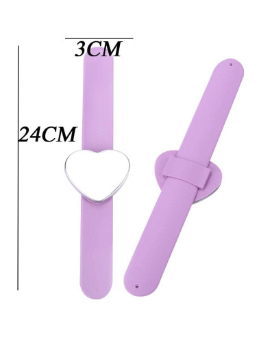 Pulsera de Silicona Magnética QingJii con Peine Separador - Púrpura