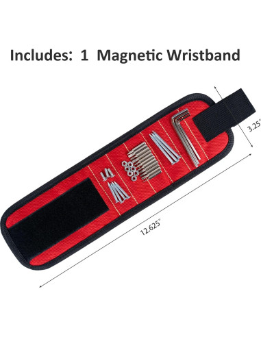 Pulsera Magnética Cioew Ayag para Herramientas - Rojo