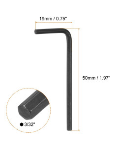 Llave Allen 20pcs HARFINGTON 3/32" Acero Vanadio Cromado 2