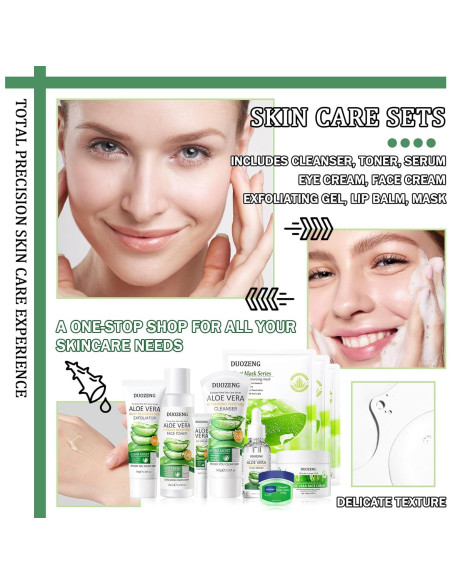 Kit de Cuidado de la Piel DuoZeng 10 Piezas Hidratante Kit de Cuidado de la Piel DuoZeng 10 Piezas Hidratante