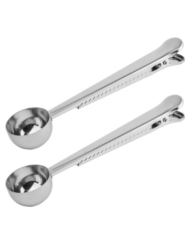 Cucharón Medidor de Acero Inoxidable GWOZI con Clip - 2 Pcs