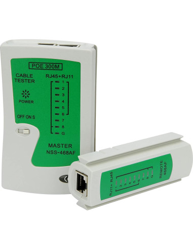 Probador de Cable de Red RJ45 Brileine BTester-01, Compacto y Eficaz
