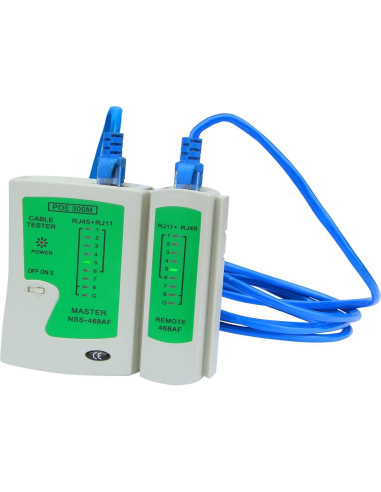 Probador de Cable de Red RJ45 Brileine BTester-01, Compacto y Eficaz