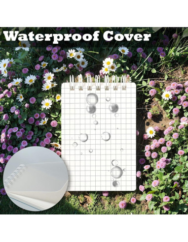 Paquete de 6 cuadernos pequeños TUZAA con cubierta impermeable